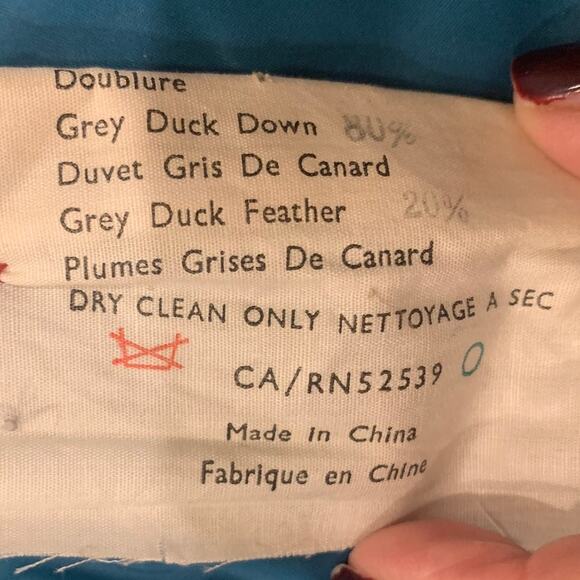 Vintage CYCLONE Down Puffer Coat 10 Long Burgundy Detachable Hood Snaps - Picture 4 of 10